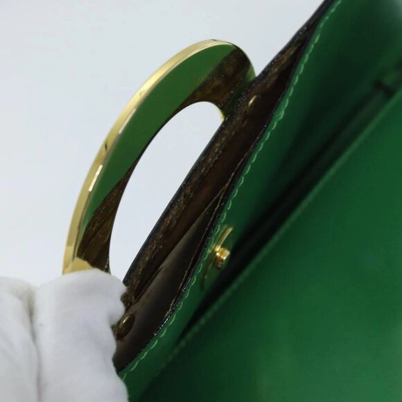 CELINE Shoulder Bag Leather Green Auth 75227AV - Picture 10 of 15